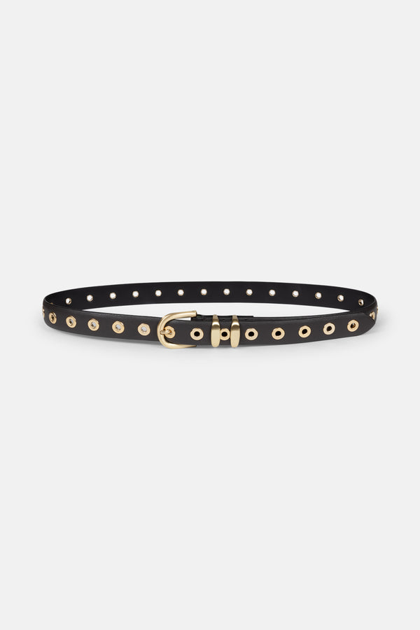 Leon-E Leather Belt | Dark brown