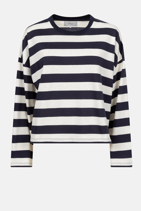 Okid Longsleeve T-Shirt | Navy & White