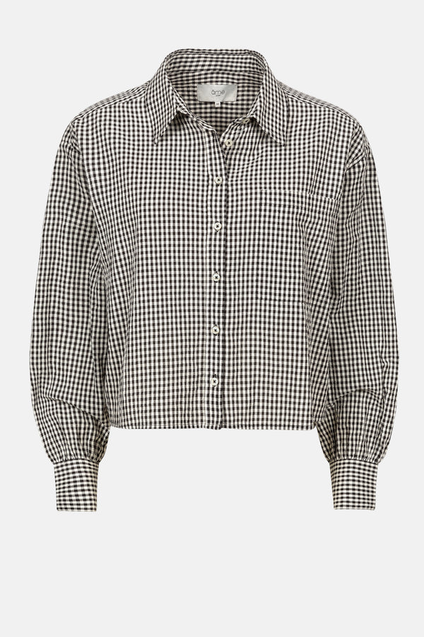 Karlotta Cropped Shirt | Noir & Blanc