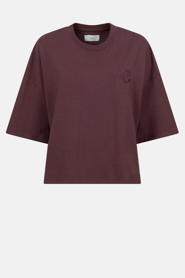 Eloise-A Boxy T-Shirt | Aubergine