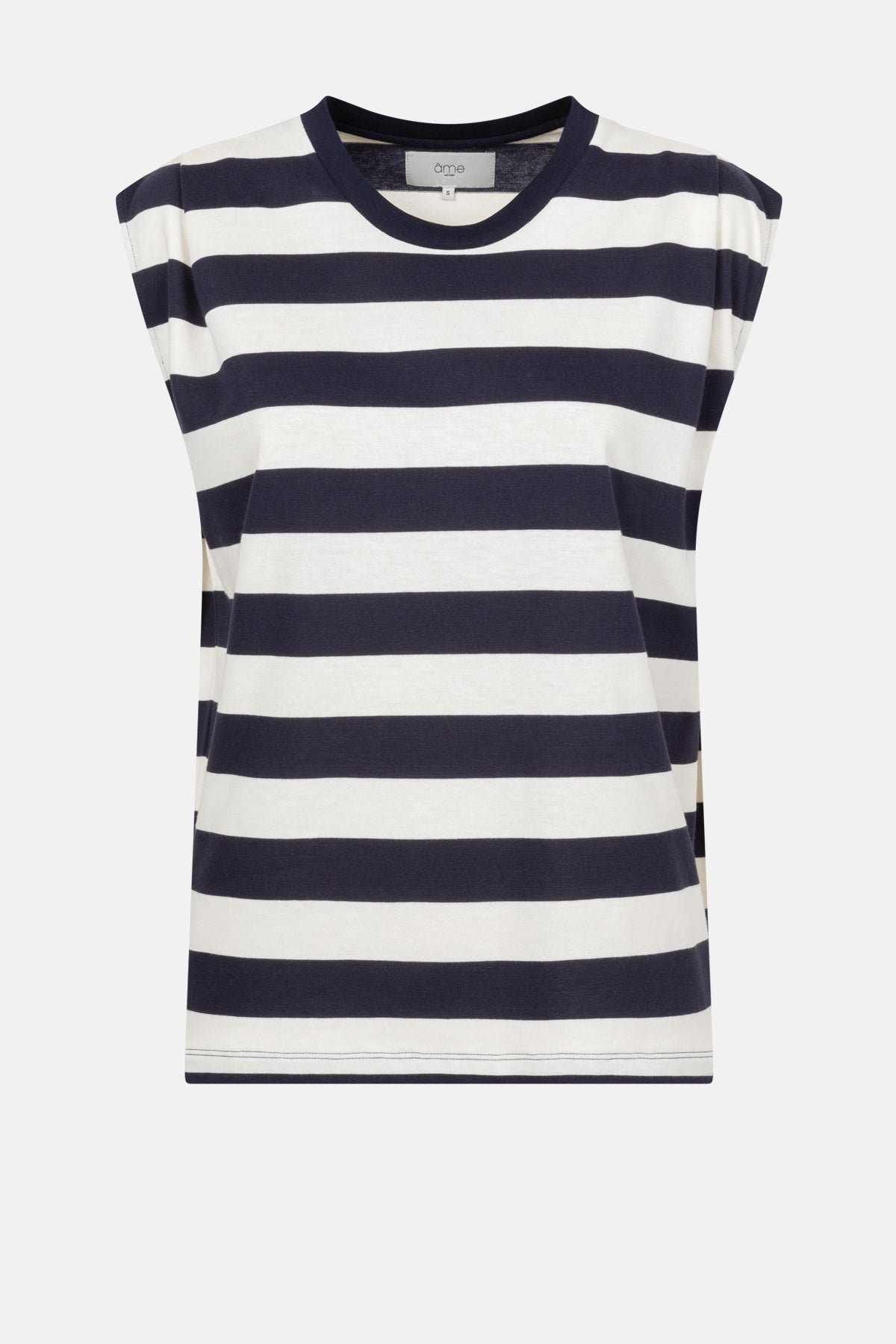 Oxo Sleeveless T-Shirt | Navy & White