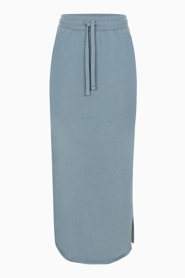 Gauge Jersey Skirt | Mid-Blue