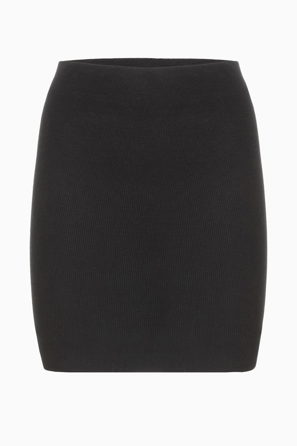 Internet Ribbed Mini Skirt | Black