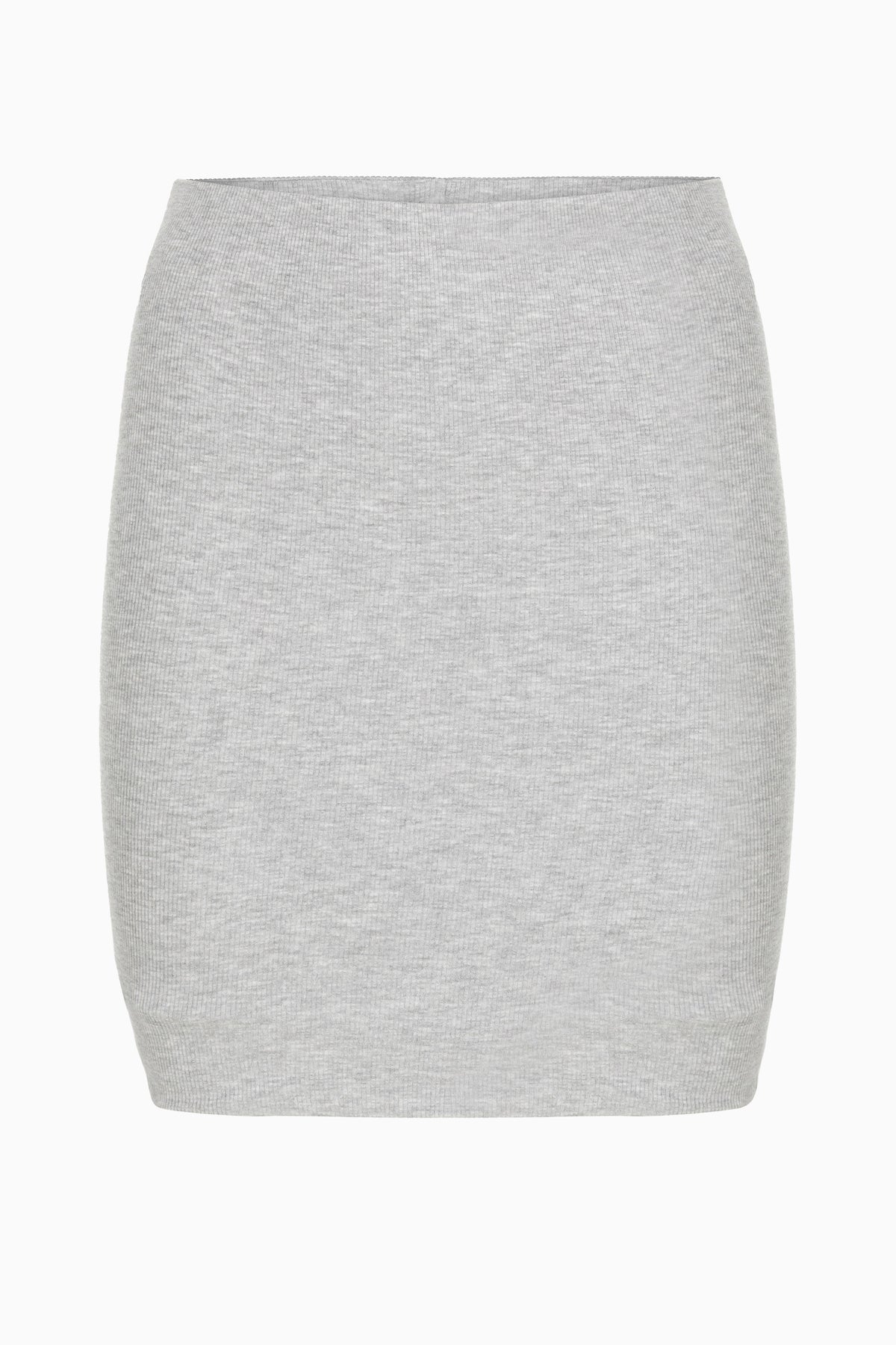 Internet Ribbed Mini Skirt | Marled Grey