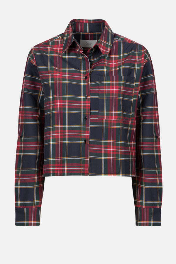Ocean Cropped Shirt | Carreaux Rouge