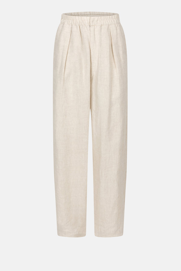 Miles Linnen Pants | Beige
