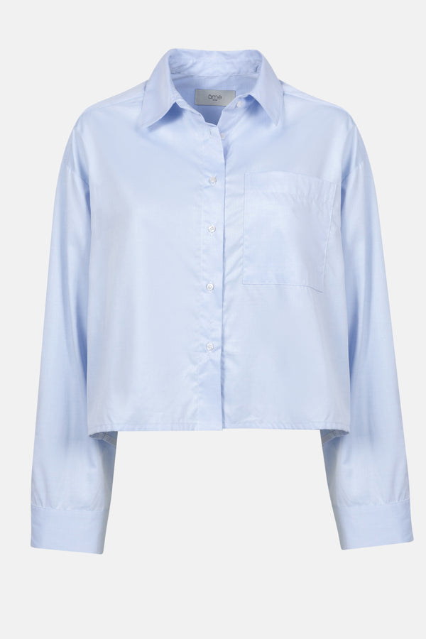 Ocean Cropped Shirt | Light Blue