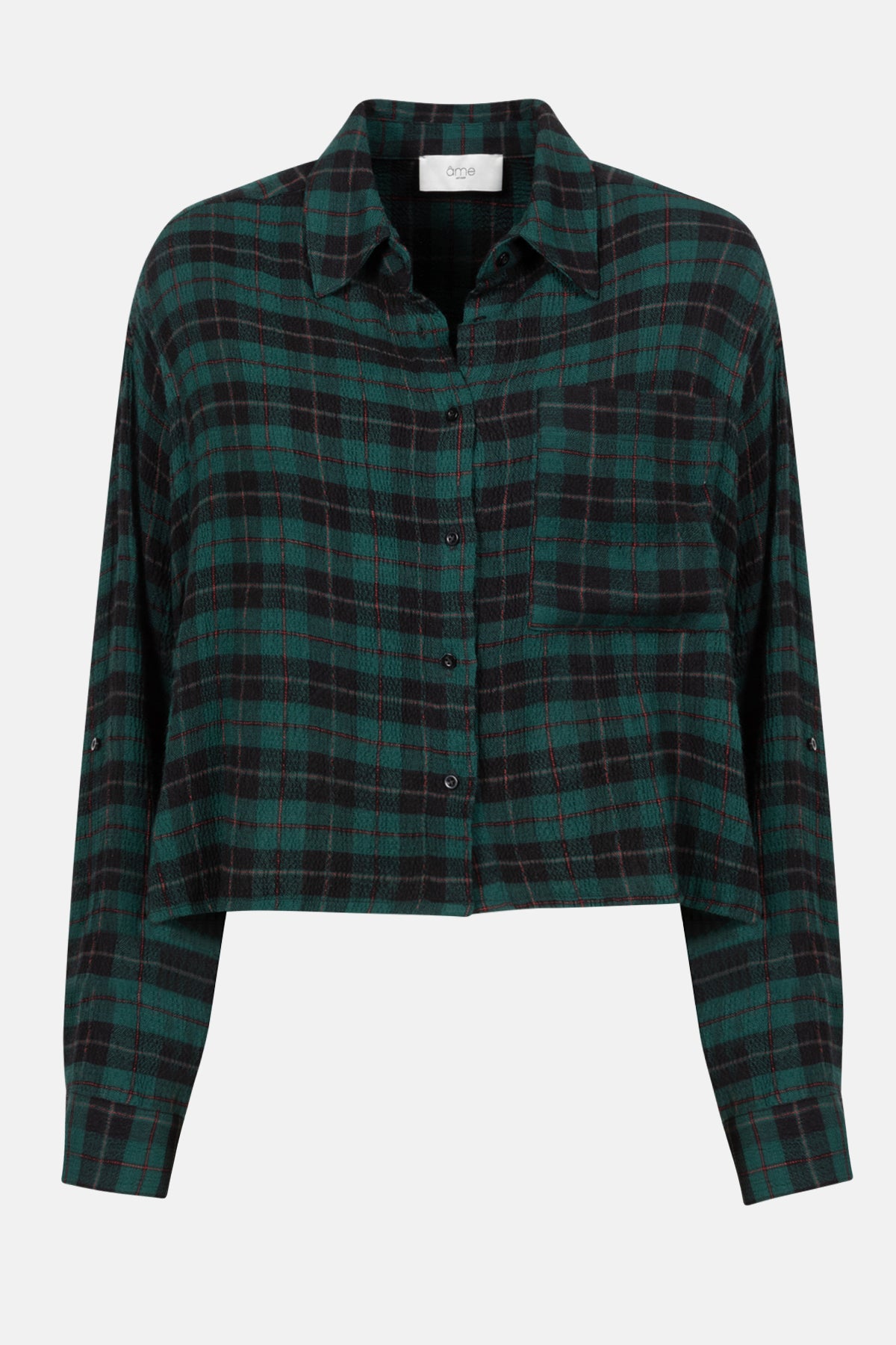 Ocean Cropped Shirt | Carreaux Vert