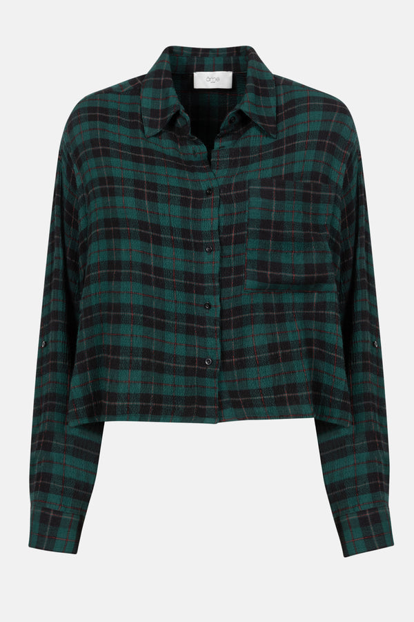 Ocean Cropped Shirt | Carreaux Vert