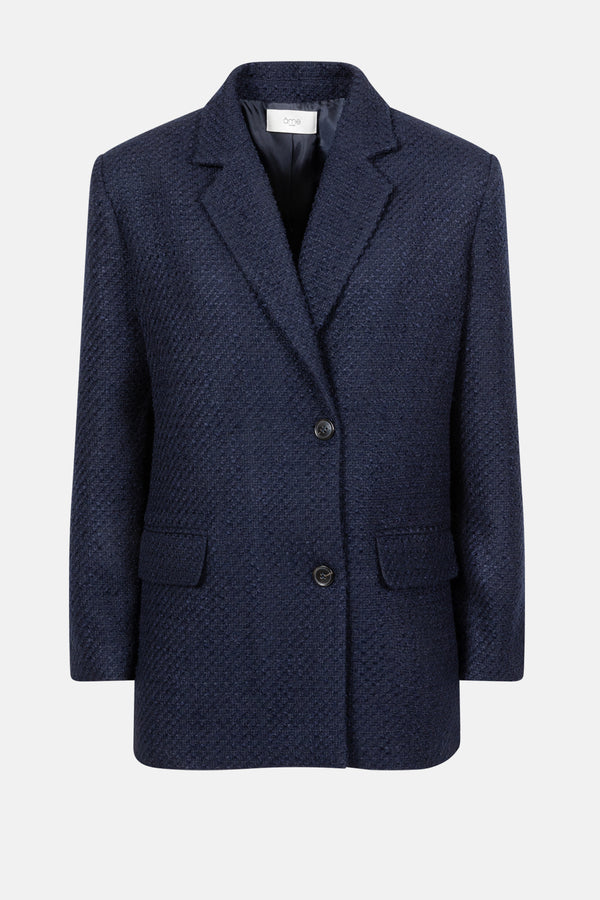 Monique Tweed Blazer | Dark blue