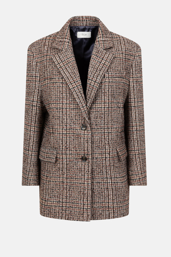 Oyster Wooly Blazer | Checks
