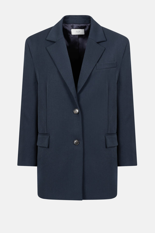 Oyster Wooly Blazer | Navy