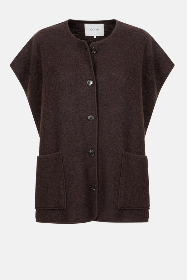 Ines Wooly Oversized Jacket |  Brown
