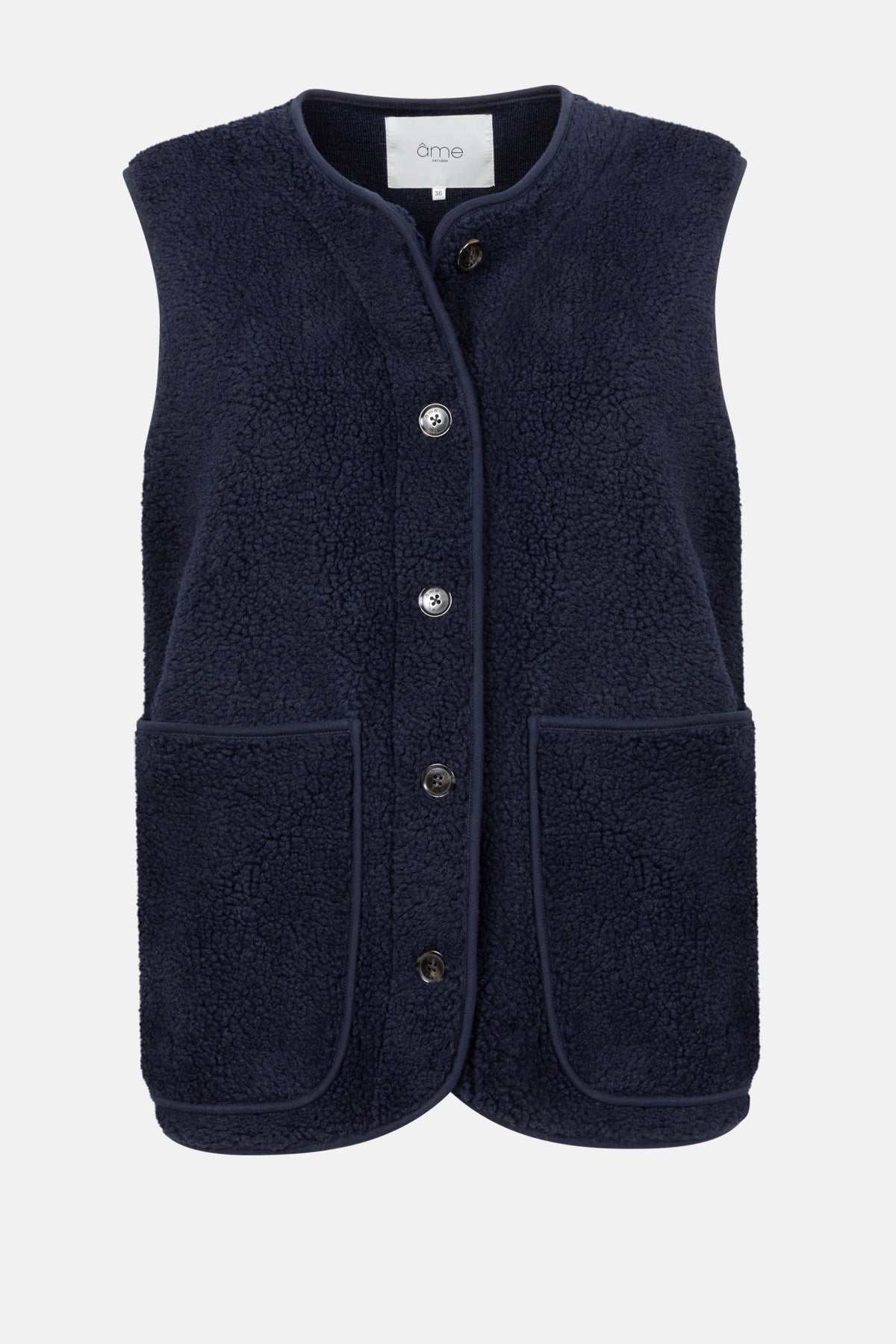 Madison Teddy Sleeveless Jacket |  Navy