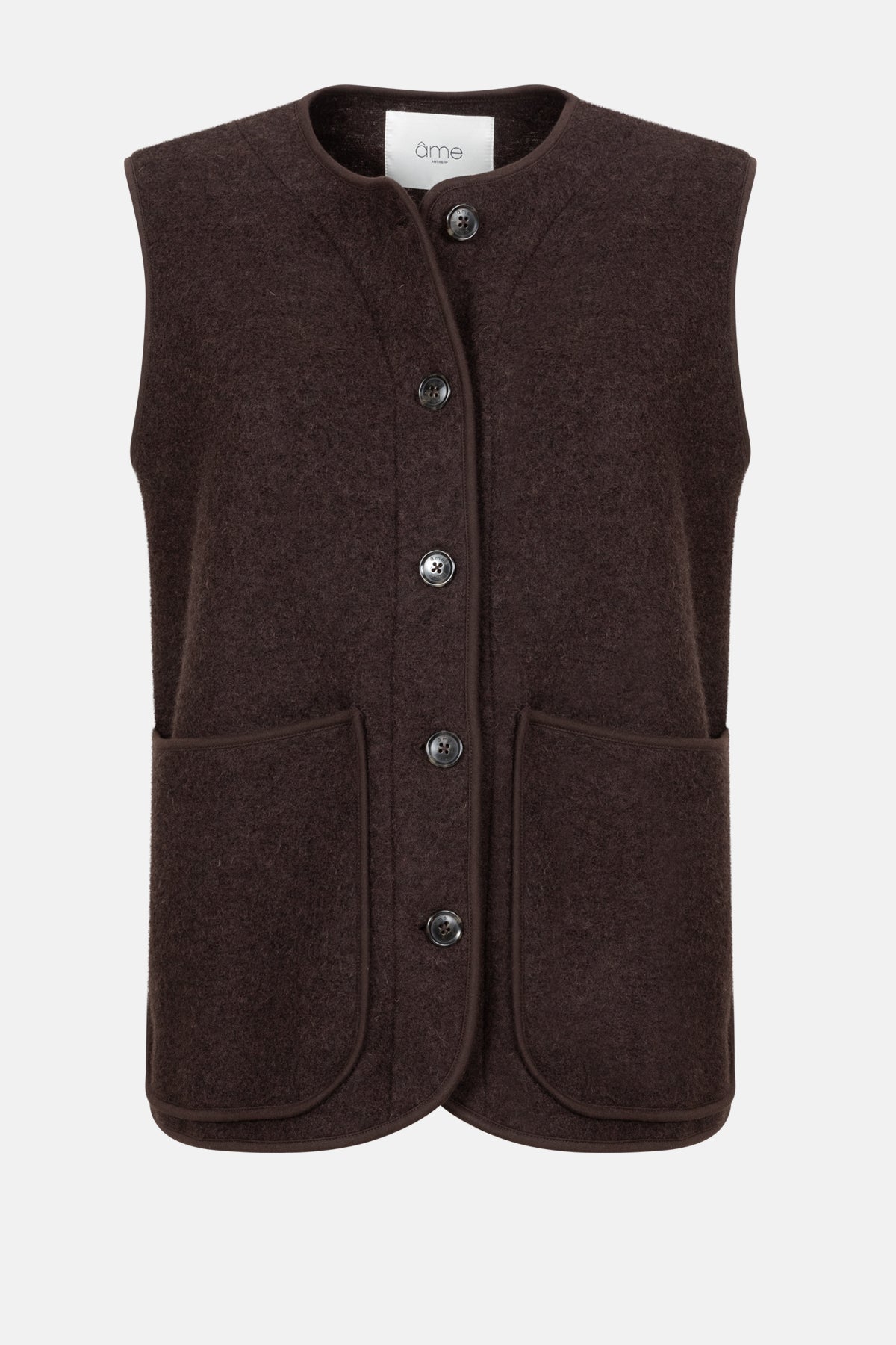 Madison Wooly Veste Sans Manches | Marron