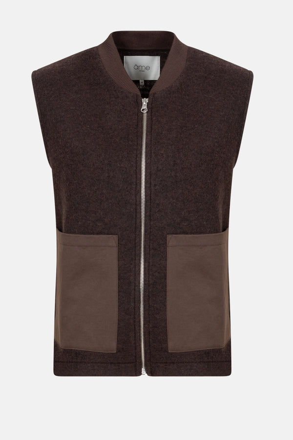 Gunther Wooly Veste Sans Manches | Marron