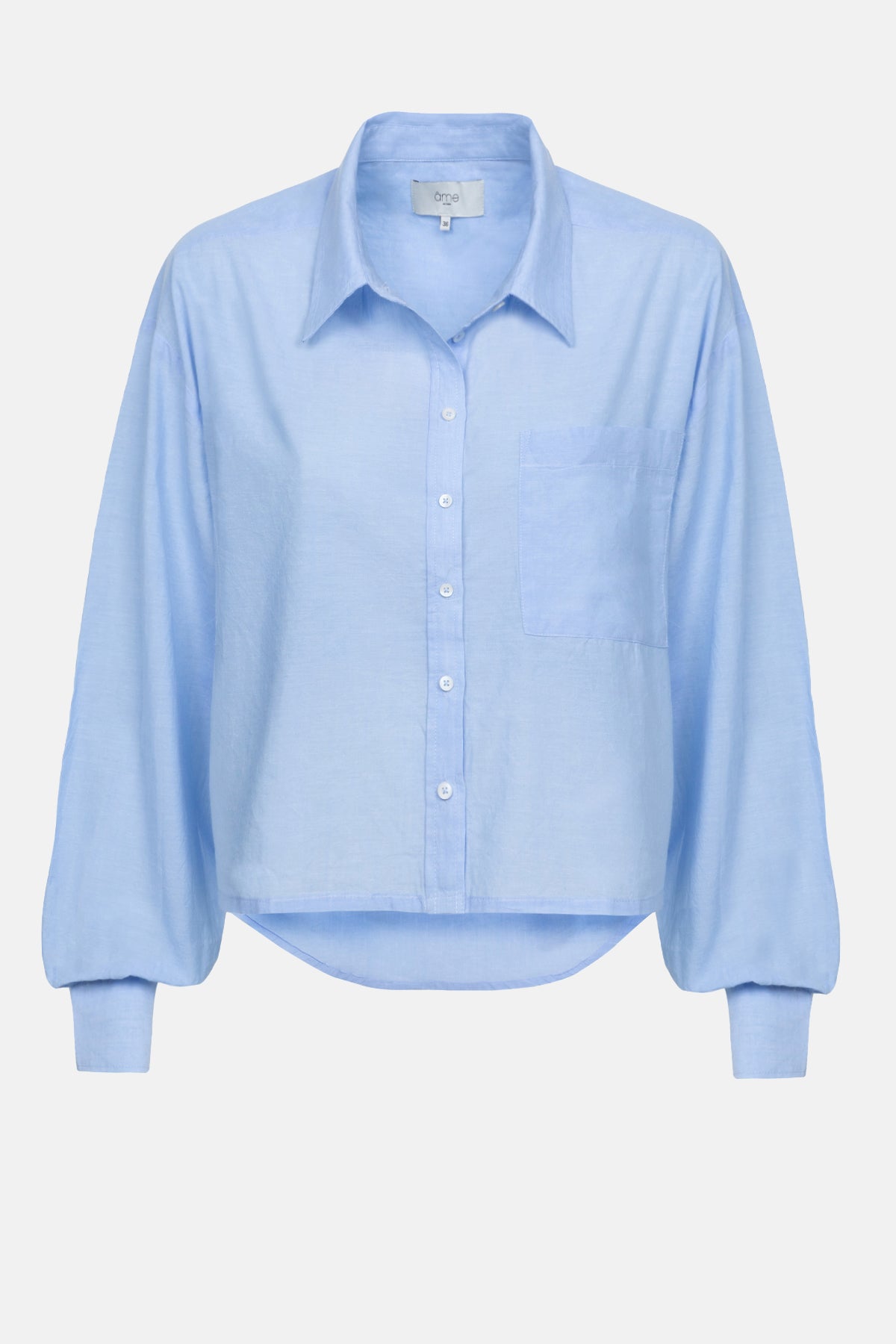 Karlotta Cropped Shirt | Chambray Blue