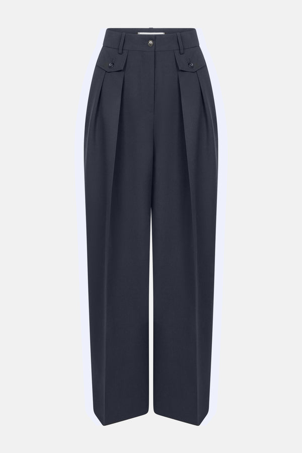 Michel Pantalon Large | Bleu Marine