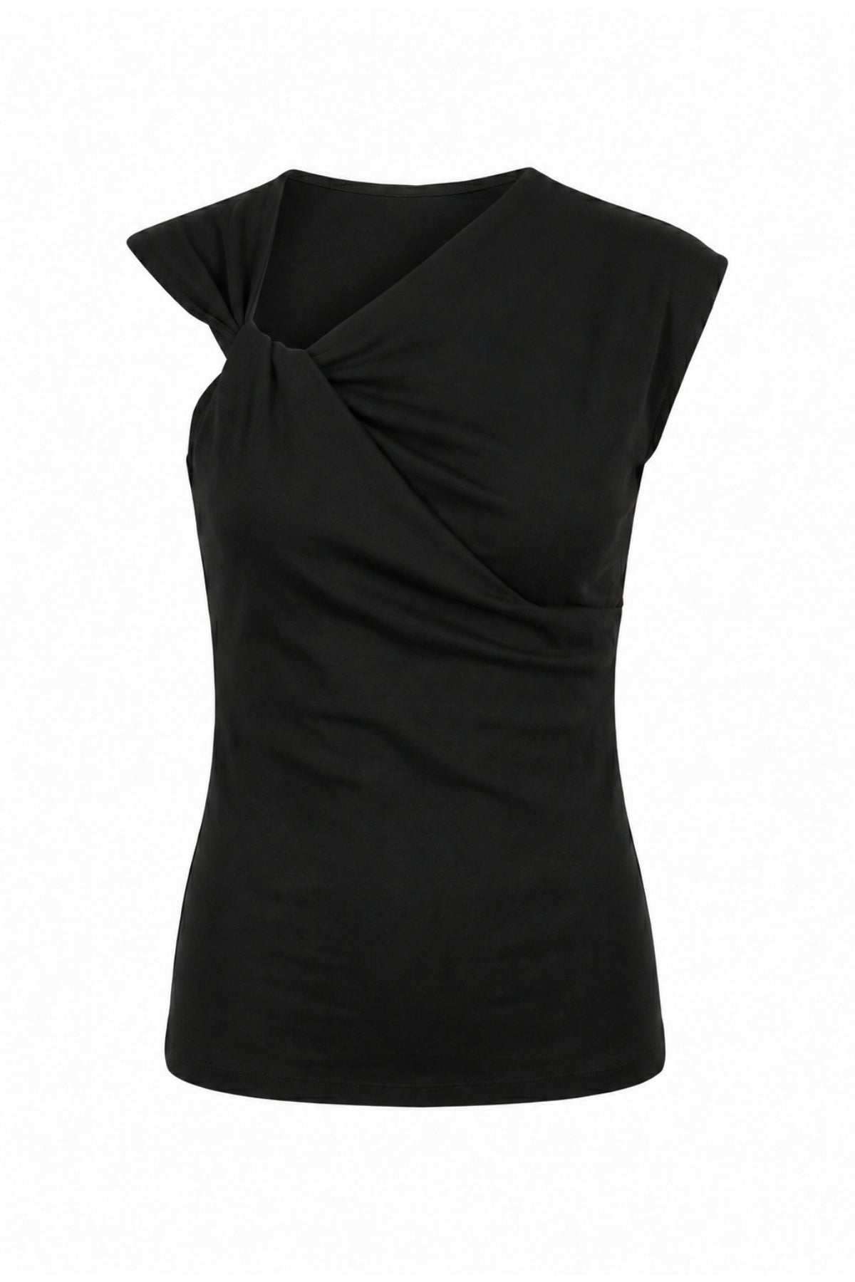 Nurcia T-shirt With Knot | Black