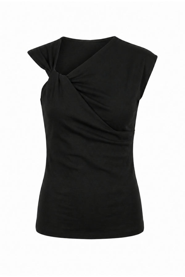 Nurcia T-shirt With Knot | Black