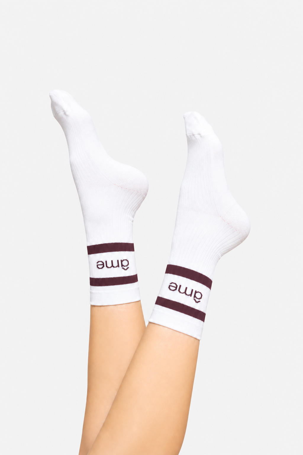 Kanye Socks | White & Plum