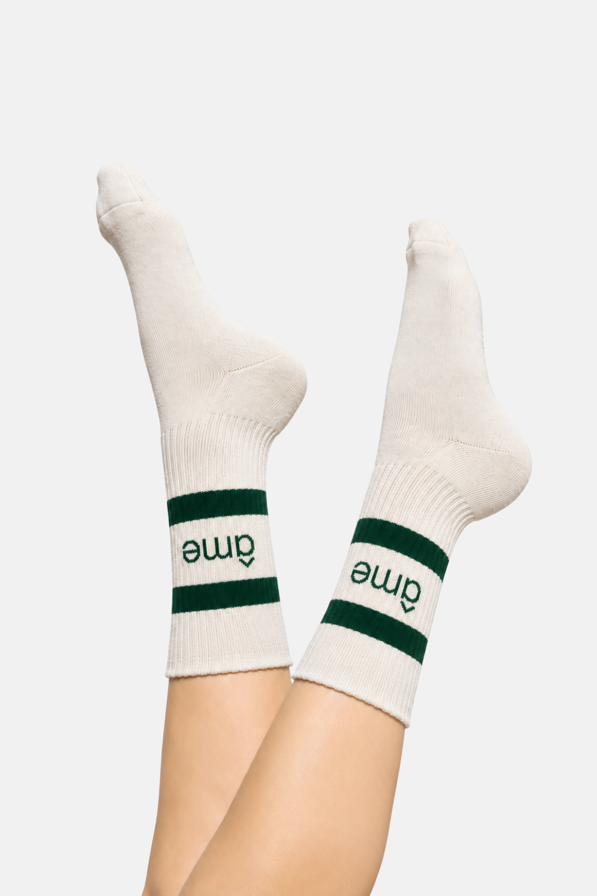 Diego Socks | Marled Ivory & Green