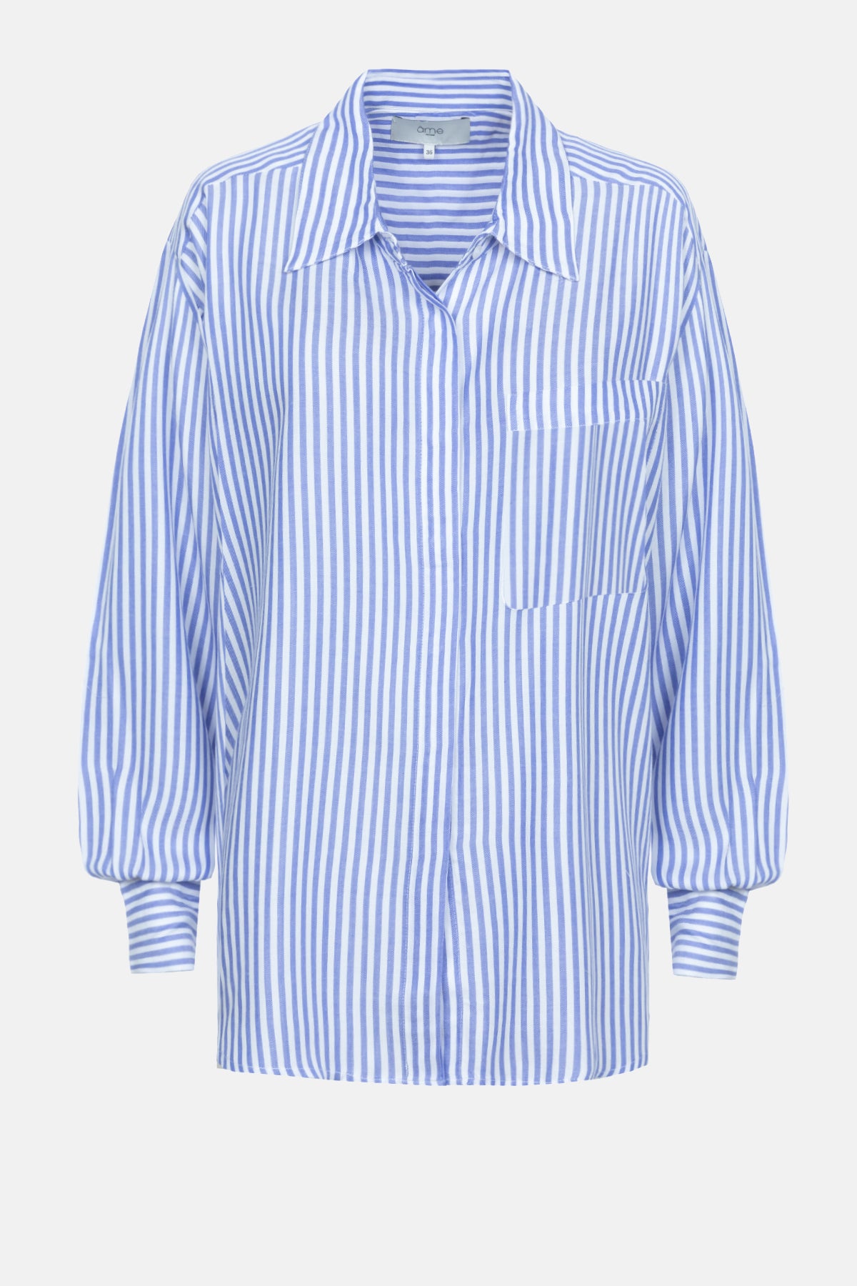 Daddy Oversized Shirt | Blue and White Stripes