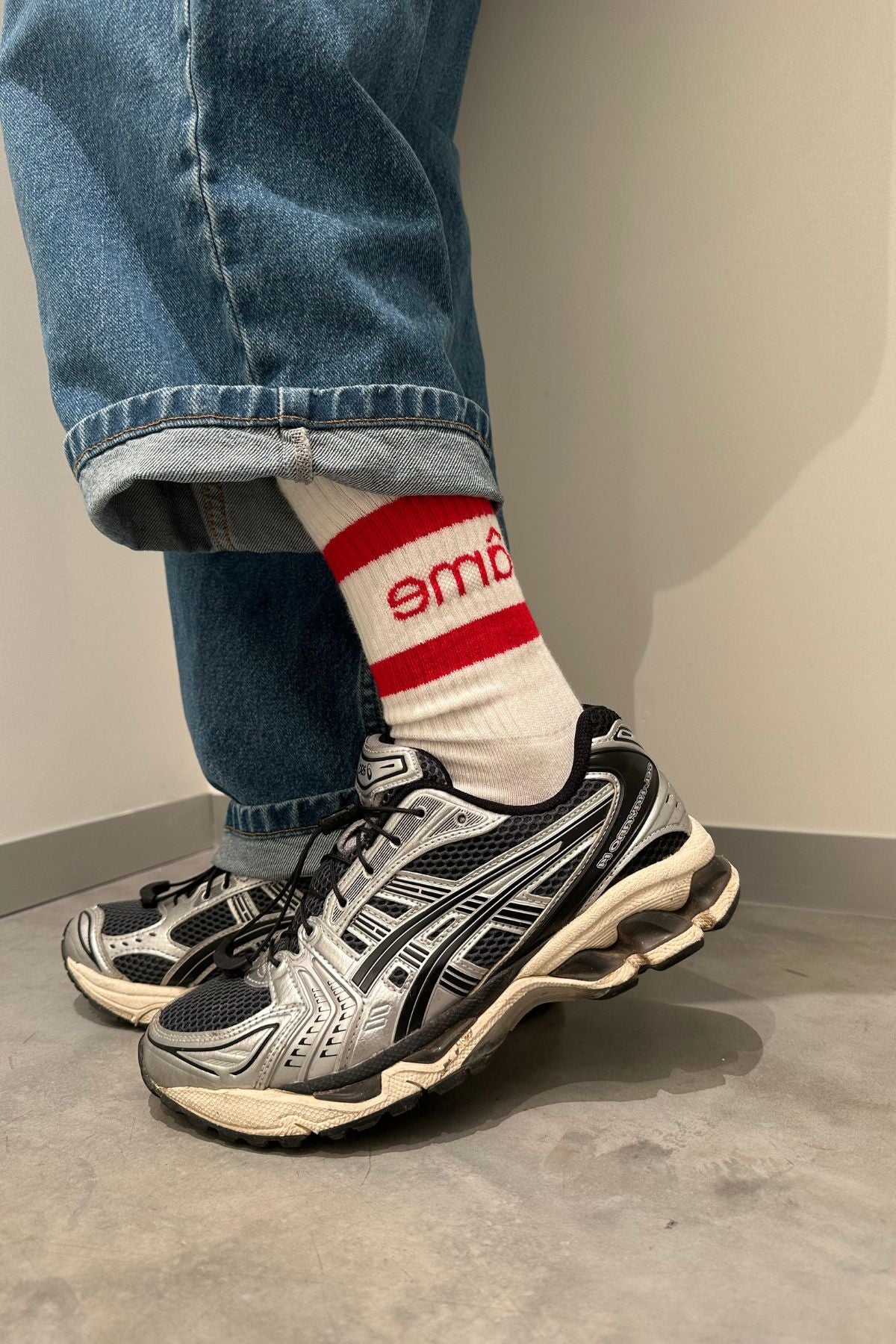 Diego Socks | White & Red