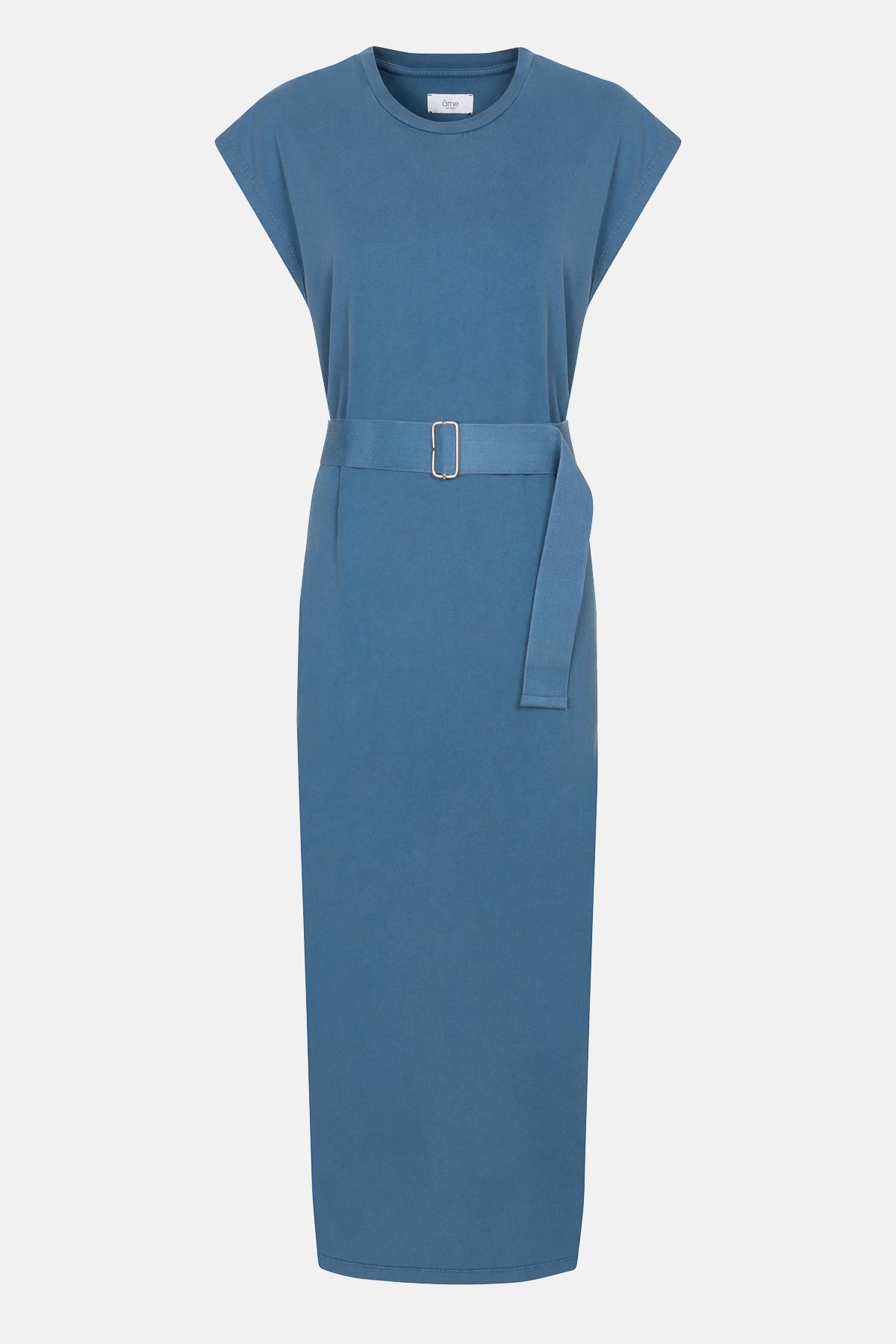 Flavie Sleeveless T-shirt Dress | Vintage Blue