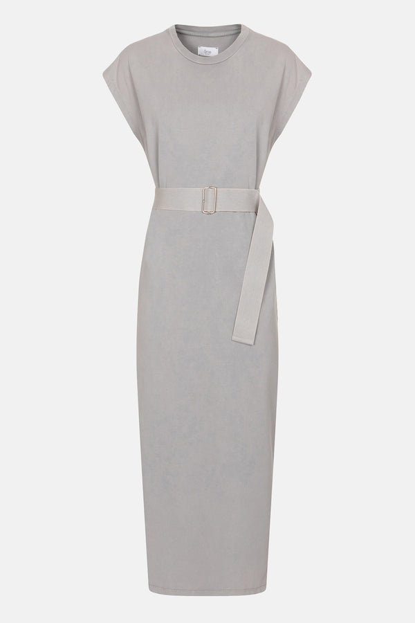 Flavie Sleeveless T-shirt Dress | Vintage Grey
