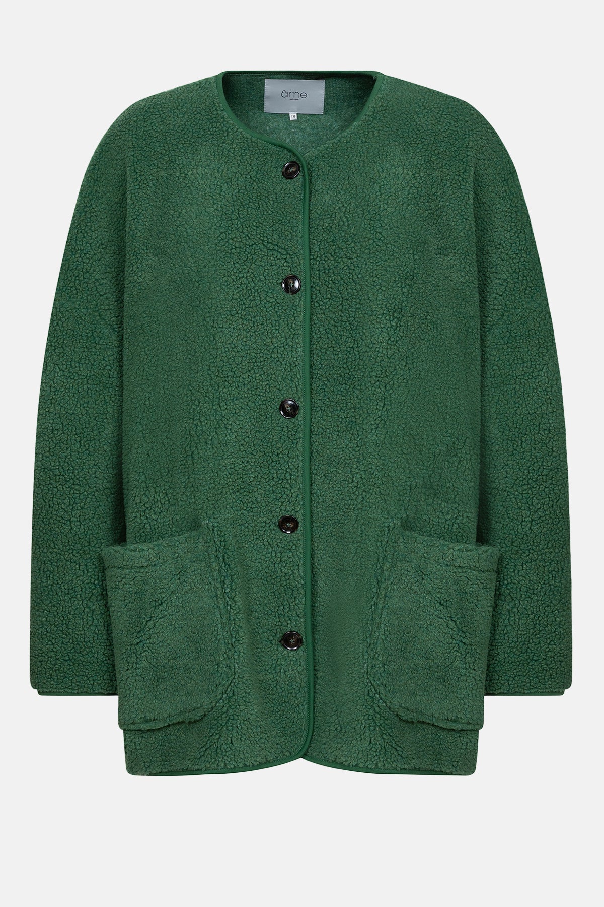 Hannah Teddy Oversized Jacket | Green