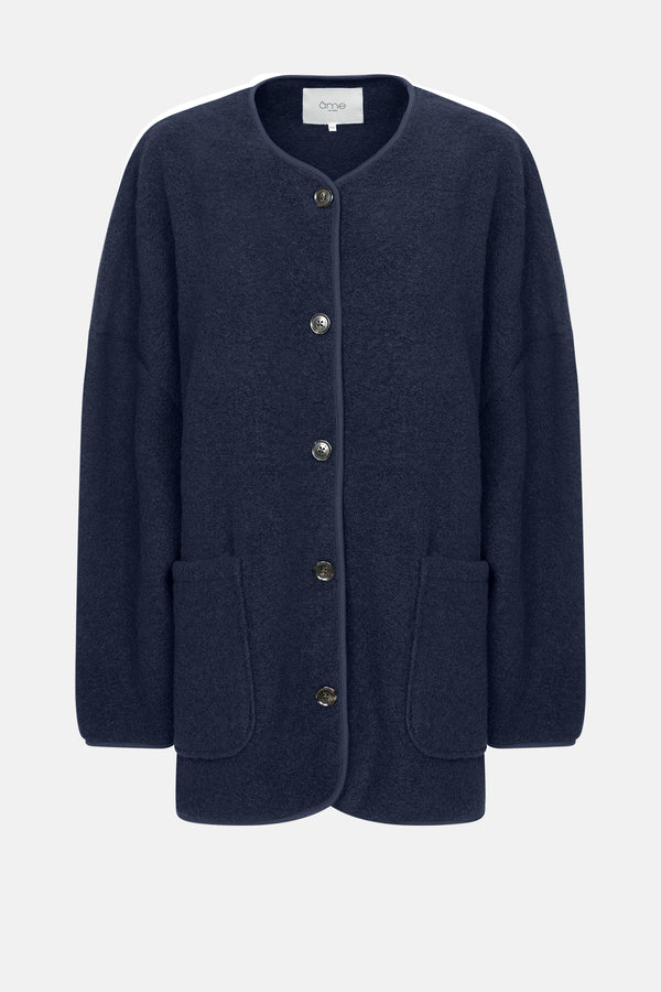 Hannah Veste Laineuse | Bleu Marine