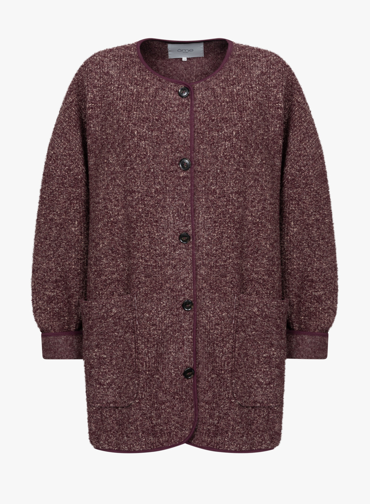 Hannah Wooly Oversized Jacket | Plum