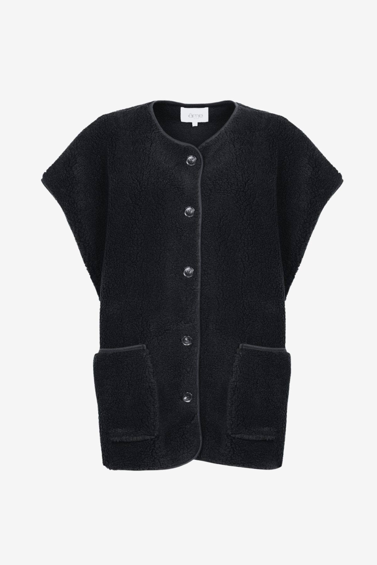 Ines Teddy Oversized Jacket | Black