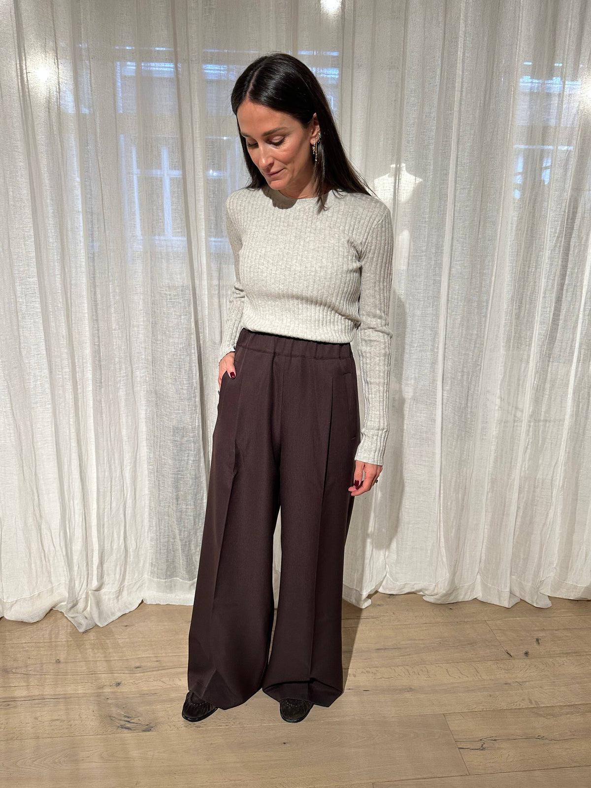 Nice Wide Pants | Chocolate Brown