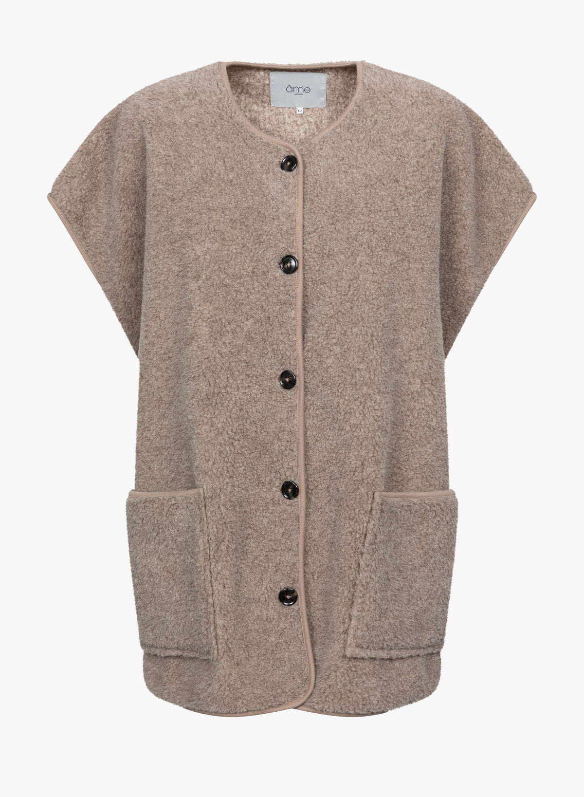 Veste oversized teddy Ines | Taupe