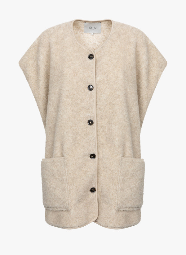 Veste Ines oversized en teddy | Beige