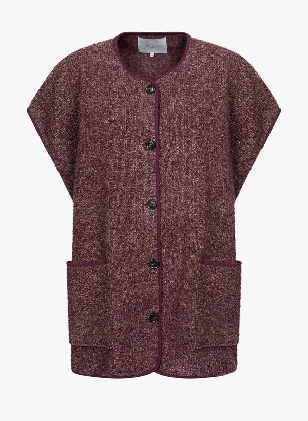 Ines Wooly Oversized Jacket |  Plum