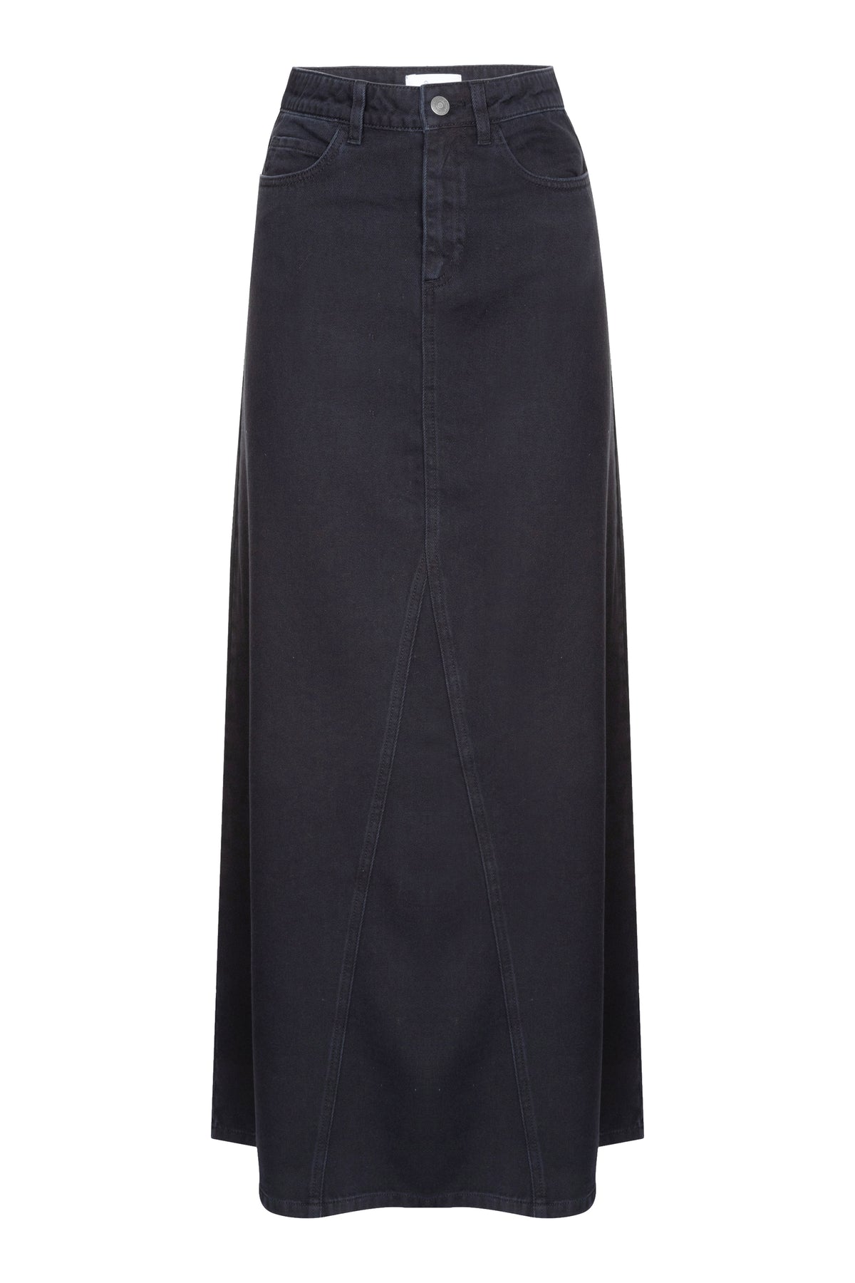 Itdone Long Denim Skirt | Black