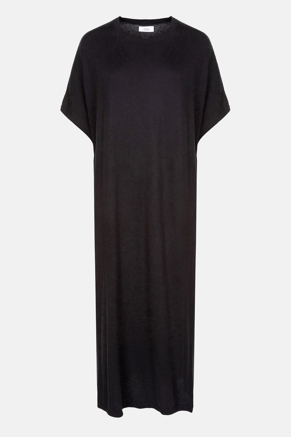 Jaye Knitted Kaftan Dress | Black