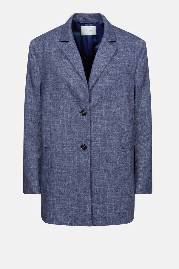 Julian Oversized Single Breasted Blazer | Mid Blue