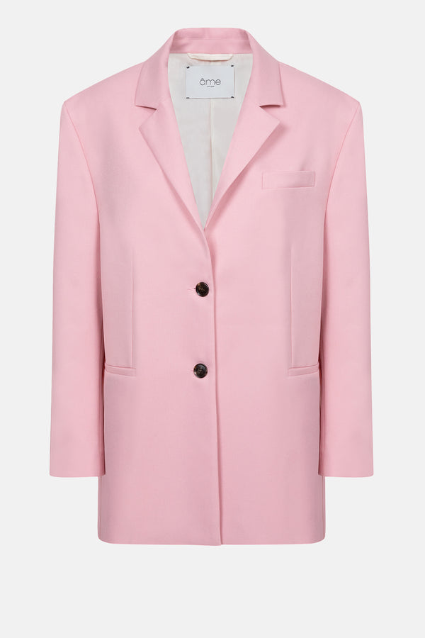 Julian Oversized Single Breasted Blazer | Pink