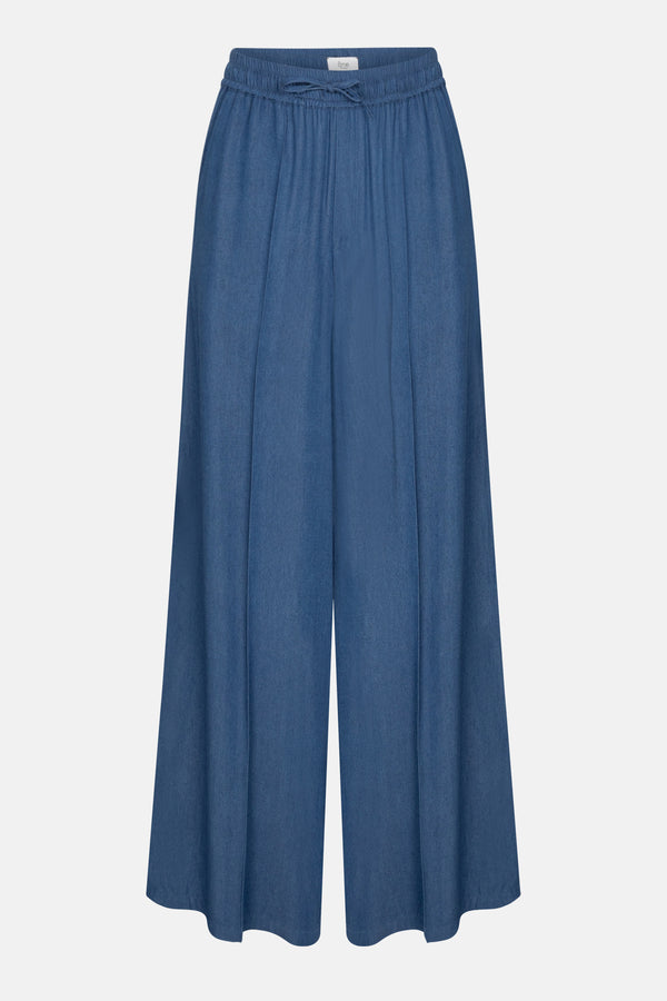 Julius Palazzo Pants | Mid-Blue