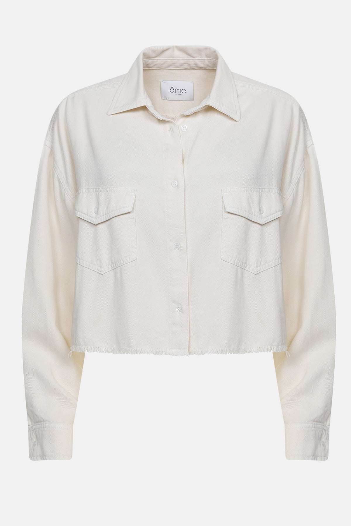 Jyvais Cropped Tencel Jacket | Off White