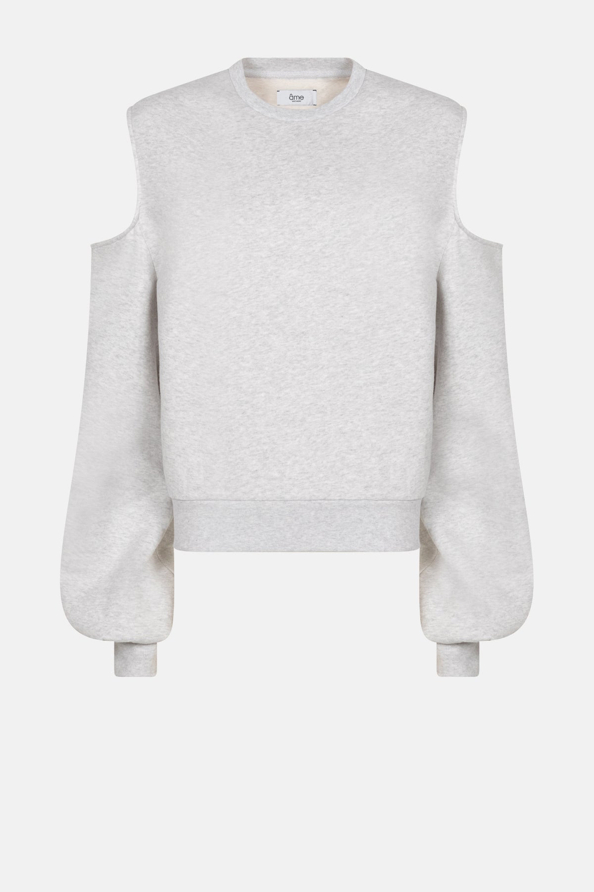 Karate Sweatshirt W/ cutout shoulders | Marled Grey