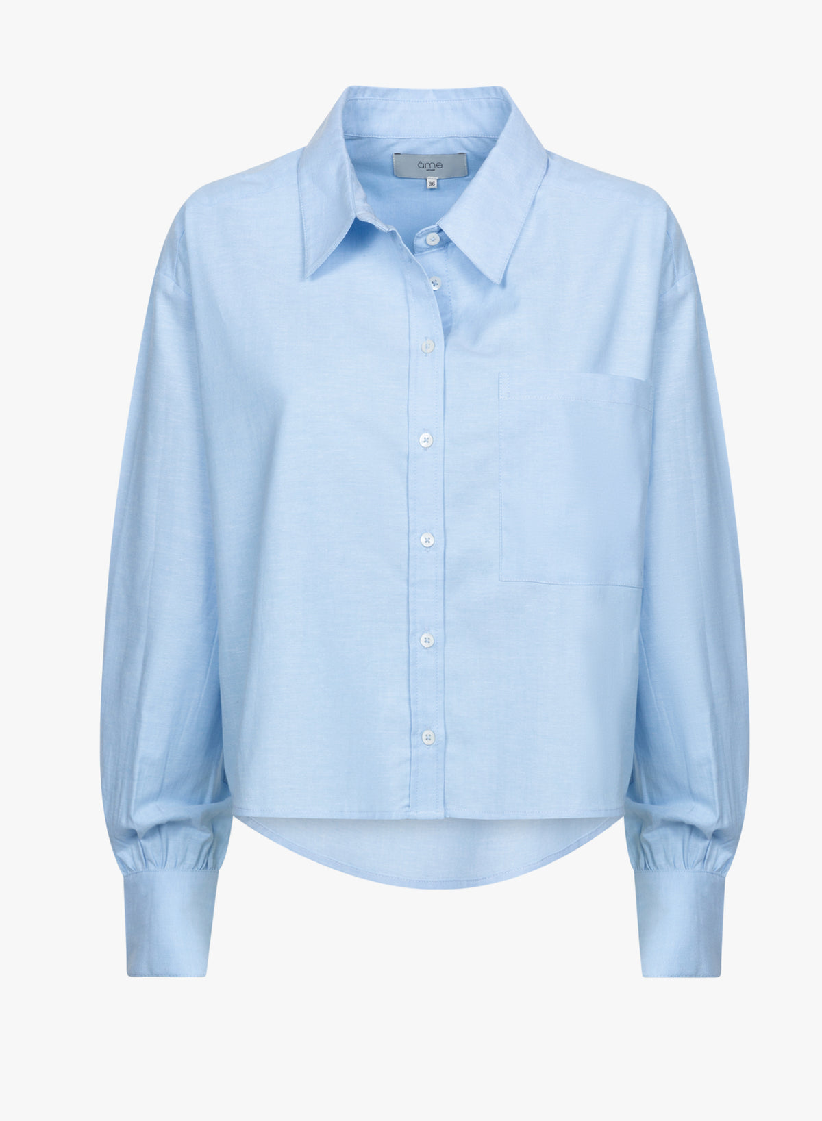 Karlotta Chemise Courte | Bleu Oxford Clair