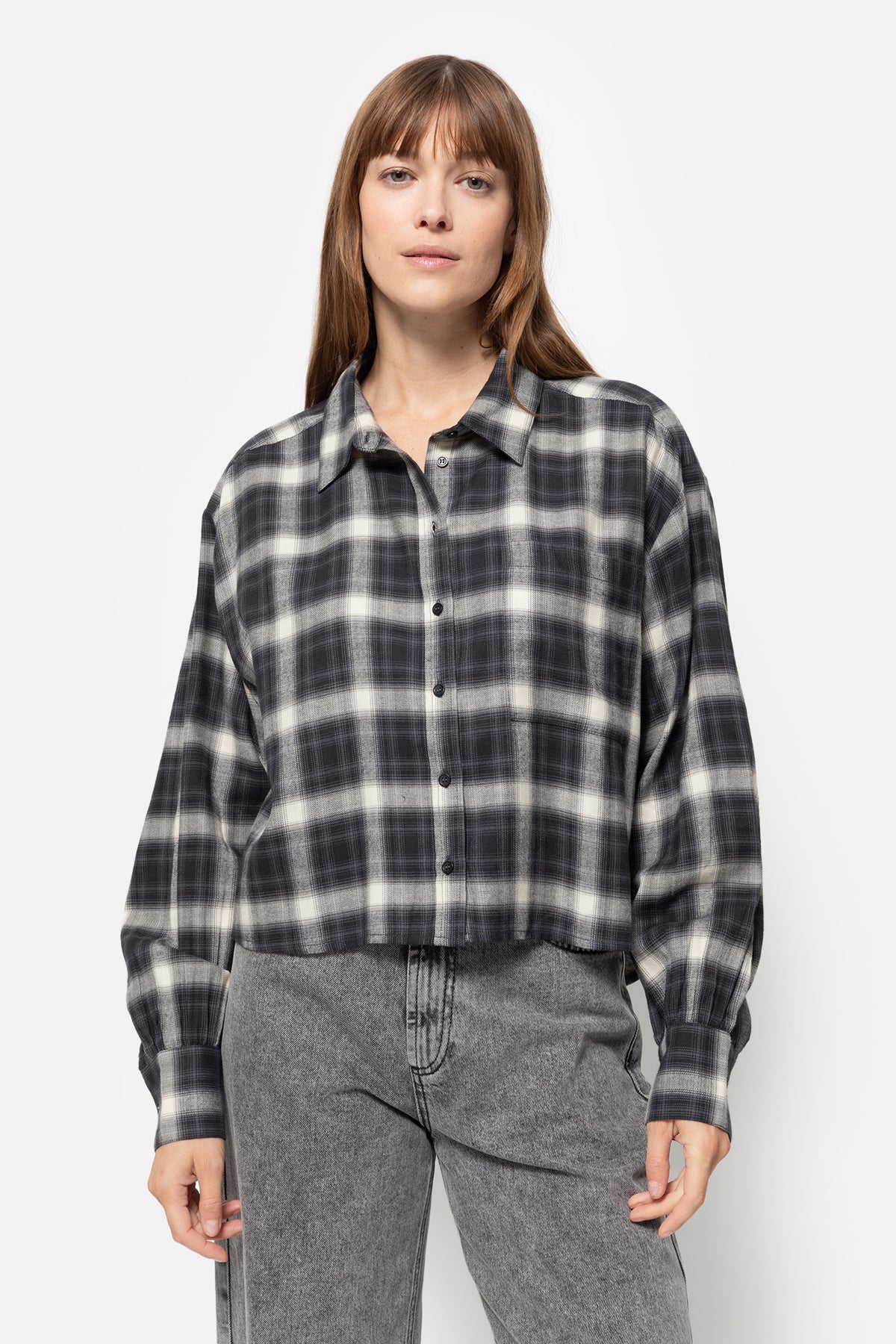 Karlotta Chemise en Flanelle | Noir & Blanc