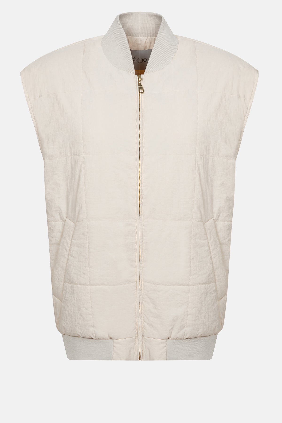 Keira Sleeveless Bomber Jacket | Off White