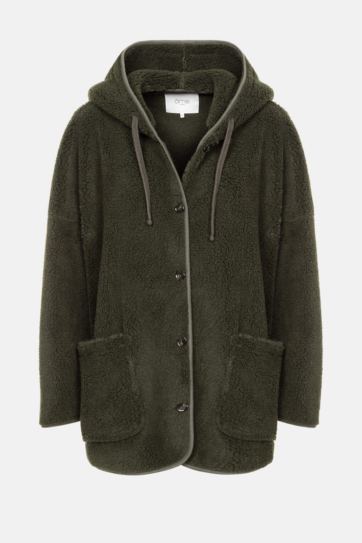 Kenji Veste à Capuche Teddy | Vert Foncé