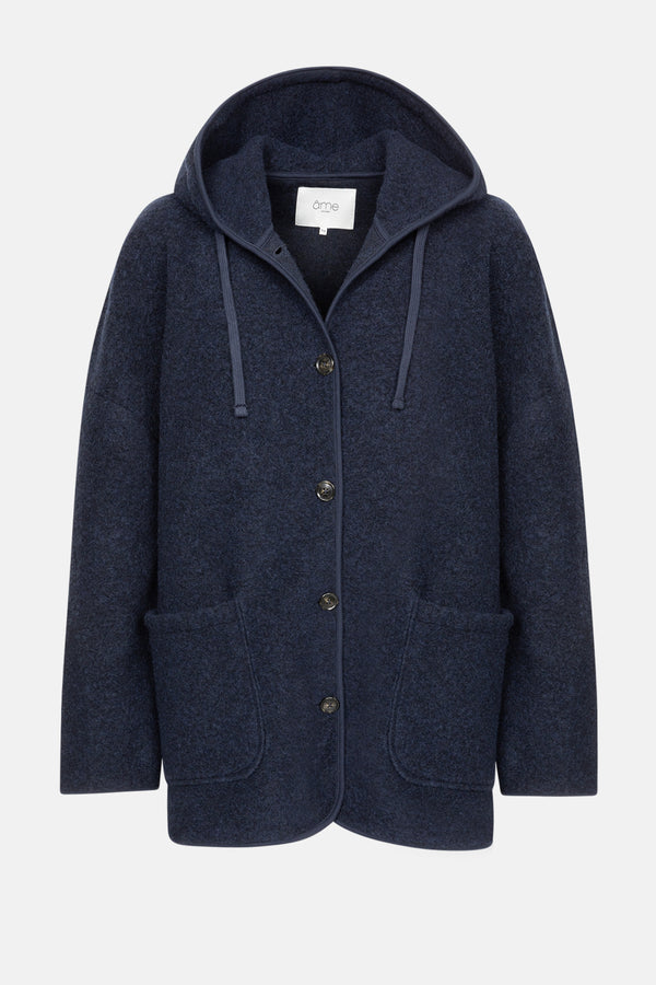 Kenji Veste à Capuche Teddy | Bleu Marine